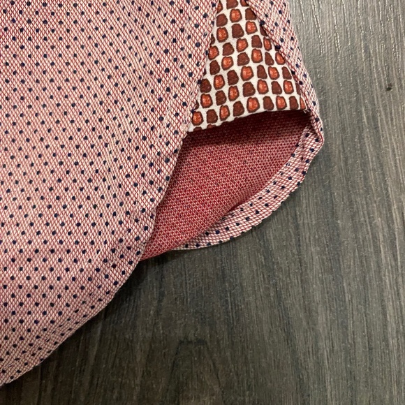 Ted Baker Endurance Red Polka Dot Dress Shirt Sz M - Picture 5 of 7